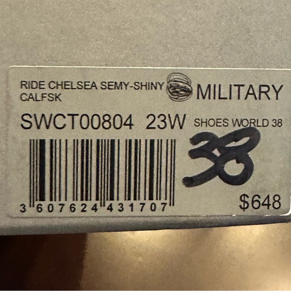 NIB Zadig & Voltaire Ride Semy Shiny Chelsea Platform Boots 38 Military Olive 7 - Picture 15 of 15